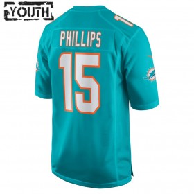 Camiseta Niño Miami Dolphins Jaelan Phillips 15 Nike Aqua 2021 NFL Draft